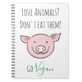 Eet ze niet met een schattig boerderij van cartoon notitieboek (Voorkant)