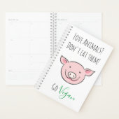 Eet ze niet Vegan met schattig cartoon boerderij d Planner (Display)