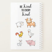 Eet ze niet Vegan met schattig cartoon boerderij d Planner (Achterkant)