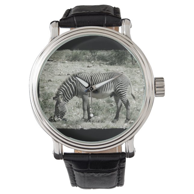 Eet-Zebra Horloge (Voorkant)