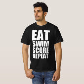 Eet zwemmen score herhalen t-shirt (Voorkant volledig)