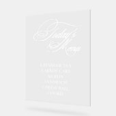 Eetbaar acrylic menu bord (Hoek)
