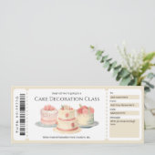 Eetbaar Cadeaubon Cakede decoratieklas Kaart (Staand voorkant)