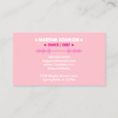 Eetbaar Cookie Logo | Witte Roze Bakkerij Visitekaartje (Achterkant)