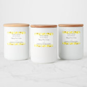 Eetbaar honingbij-honingraatlabel 7,6 cm x 5 cm voedselcontainer etiket (Flessen)