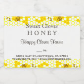 Eetbaar honingbij-honingraatlabel van 7,62 cm x 5, voedselcontainer etiket (Enkel label)