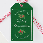 Eetbaar Kerstbak Cadeau Groen Prettig Kerstfeest Cadeaulabel