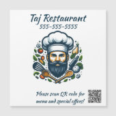 Eetbaar Magnetische QR-code voor Restaurant met Ch (Voorkant)