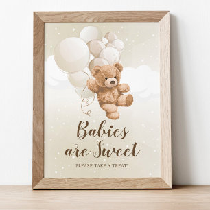 Eetbaar Neutraal Teddybeer Treat Table Bord  Foto Afdruk