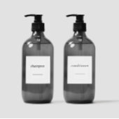 Eetbaar shampoo conditioner toilettas label