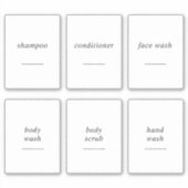 Eetbaar shampoo conditioner toilettas label  (Voorkant)