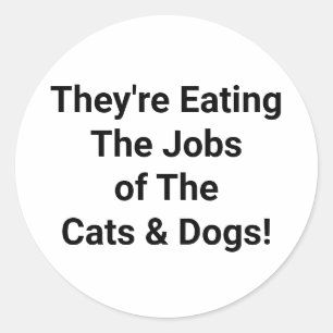 Eetbanen van katten en honden Hankamer Artjunkhaus Ronde Sticker