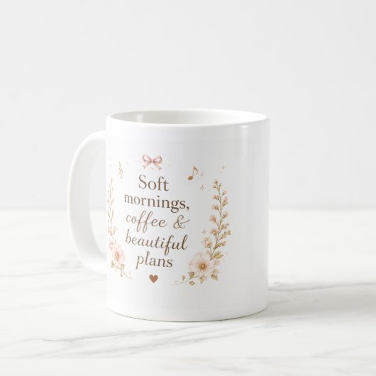 Eetbare Cozy Piano Ochtendmok Koffiemok (Voorkant links)