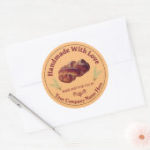 Eetbare Handgemaakte Met Liefde Bakkerij Sticker (Envelop)