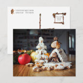 Eetbare kerstkeukens briefkaart (Voorkant / Achterkant)