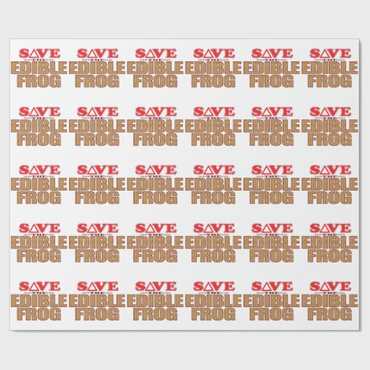 Eetbare kikker sparen cadeaupapier (Vlak)