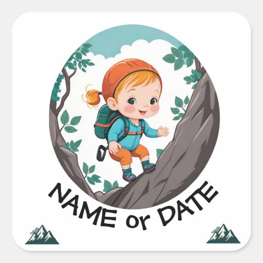 Eetbare kikkerronde vierkante sticker (Voorkant)