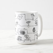 Eetbare paddenstoel Medley Sketch Mok (Voorkant rechts)