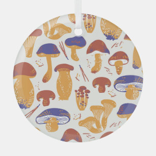  eetbare paddenstoelen Illustratie Glas Ornament