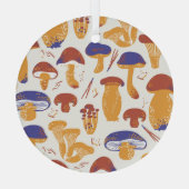  eetbare paddenstoelen Illustratie Glas Ornament (Achterkant)
