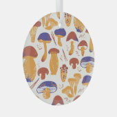 eetbare paddenstoelen Illustratie Glas Ornament (Voorkant Rechts)