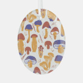  eetbare paddenstoelen Illustratie Glas Ornament (Voorkant links)