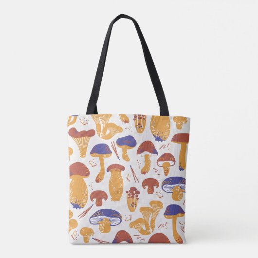  eetbare paddenstoelen Illustratie Tote Bag (Achterkant)