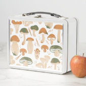 Eetbare paddenstoelen Linocut  Patroon (In situ)