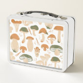 Eetbare paddenstoelen Linocut  Patroon (Achterkant)