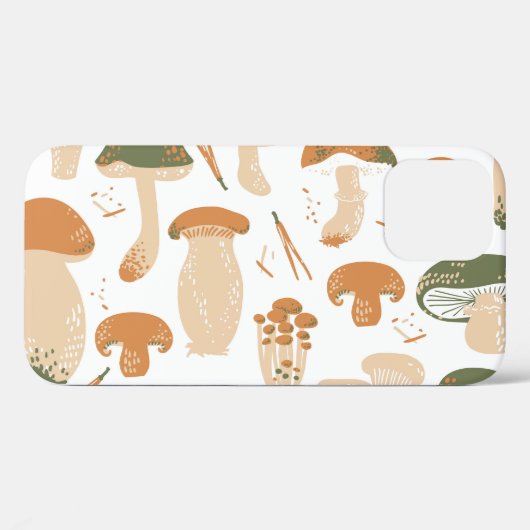 Eetbare paddenstoelen Linocut Patroon Case-Mate iPhone Case (Achterkant (horizontaal))