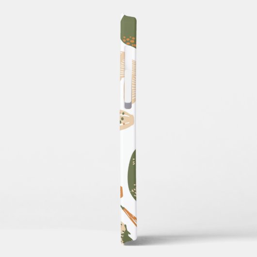 Eetbare paddenstoelen Linocut  Patroon Case-Mate iPhone Case (Achterkant / Links)