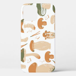 Eetbare paddenstoelen Linocut Patroon Case-Mate iPhone Case