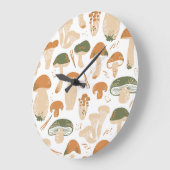 Eetbare paddenstoelen Linocut Patroon Grote Klok (Hoek)