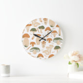 Eetbare paddenstoelen Linocut Patroon Grote Klok (Huis)