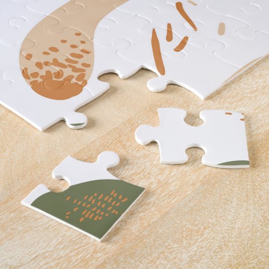 Eetbare paddenstoelen Linocut Patroon Legpuzzel (Zijkant)