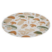 Eetbare paddenstoelen Linocut Patroon Snijplank (Hoek)