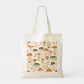 Eetbare paddenstoelen Linocut  Patroon Tote Bag (Achterkant)
