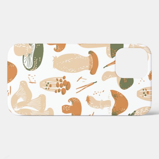 Eetbare paddenstoelen naadloos. Linocut oude bril Case-Mate iPhone Case (Achterkant (horizontaal))