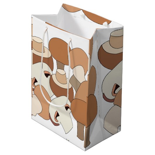 Eetbare Paddenstoelen Zoeken Feestje Medium Cadeauzakje (Voorkant Gekanteld)