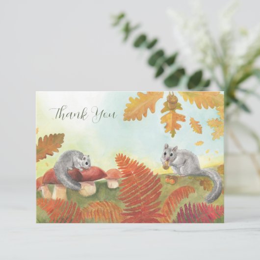 Eetbare puinhoop (Glis glis) in de Natuur Bedankkaart (Staand voorkant)