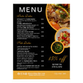 Eetbare Restaurant Menu Poster (Voorkant)