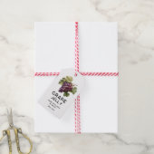 Eetbare rode druivenjam keukenlabel cadeaulabel (Met Touw)