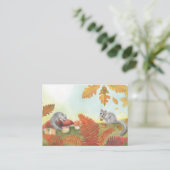 Eetbare slaapstand (Glis glis) en Natuur in het na Informatiekaartje (Staand voorkant)