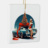 Eetbare zilverspar vintage mustang 66 keramisch ornament (Rechts)