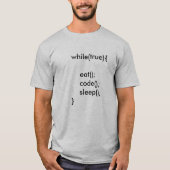 Eetcode slaapherhaling t-shirt (Voorkant)