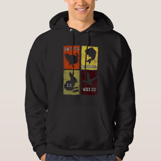 Eetdieren zijn een vreemde anti-dierenmishandeling hoodie (Voorkant)