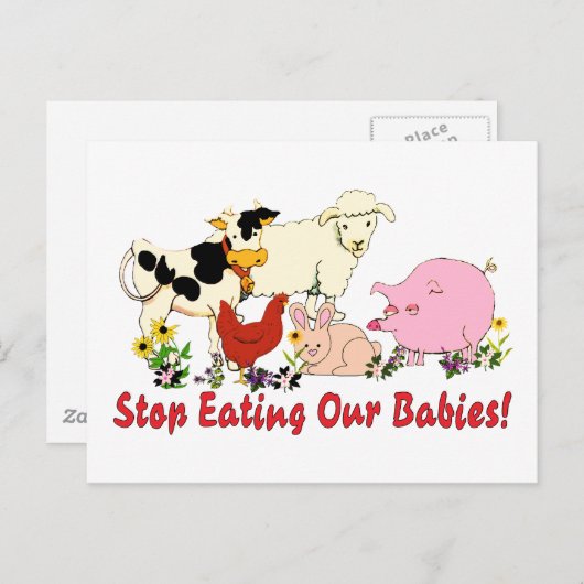 Eetende baby's briefkaart (Voorkant / Achterkant)