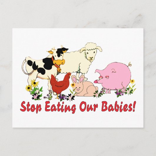 Eetende baby's briefkaart (Voorkant)