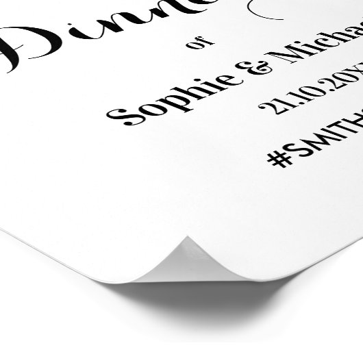 Eetfuif Zwart Wit Welkom Poster (Hoek)