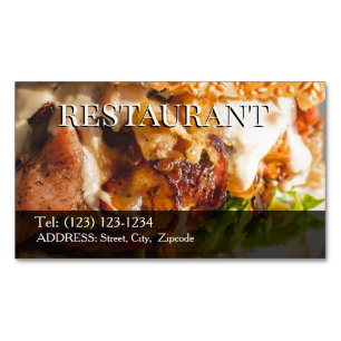 eetgelegenheid bewerkbare businesscard magnetisch visitekaartje